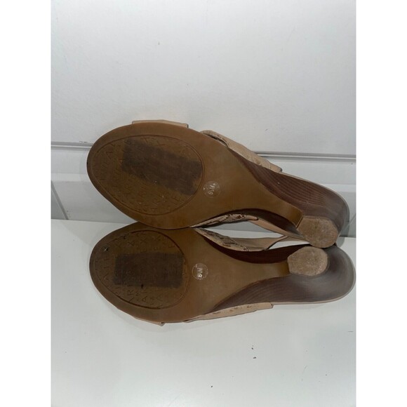Alex Marie Women's Gold Genuine Leather Dress Sandals size 6.5 made in Brazil - Picture 8 of 8